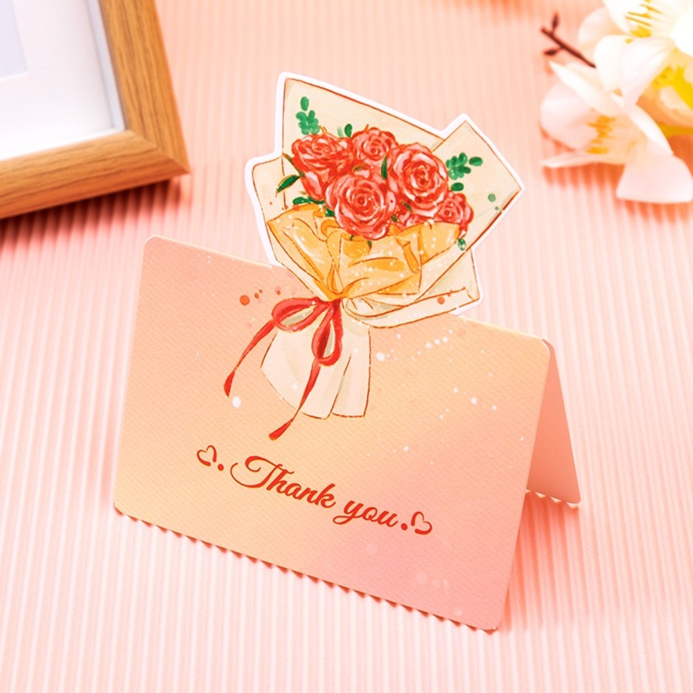 Floral Harmony - Rose - Greeting Card (9.8 x 8.5 cm)